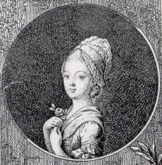 Junges Mädchen, Kupferstich für GTC, Daniel Chodowiecki, 1777/78, möglicherweise  die Stechardin 