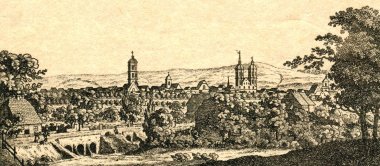 Stammbuchblatt: Göttingen, Groner Brücke, Heinrich Grape, 1807