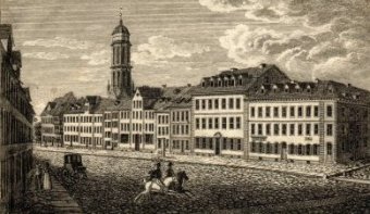 Stammbuchblatt: Weender Straße in Göttingen, Friedrich Besemann, nach 1815